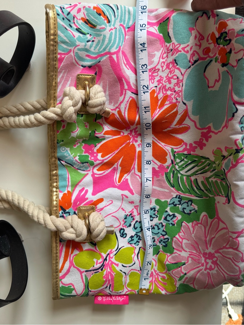 Lilly Pulitzer for Target Floral Canvas Rope Tote Bag - Picture 7 of 7
